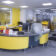 Reception and customer service area within the completed Big Yellow Self Storage facility at Staples Corner, London.